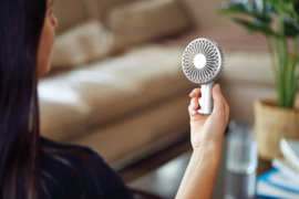 Ventilator Draagbaar Portable Wireless Fan LL134 Alu  | LEXON Design