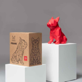 Sculptuur Franse Bulldog FRANK – Rood | Marokka Design