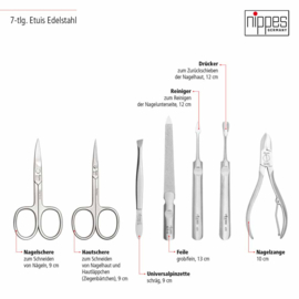 Manicure set 7-delig RVS – CLASSIC | Nippes Solingen