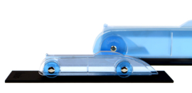 Lucite Car No1 Large Blauw / Smoke | Ikonic Toys