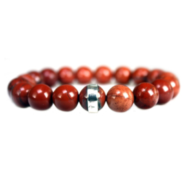 Heren Armband Redstone en Zilver | Bela Donaco Jewelry