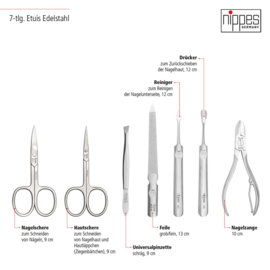 Manicure Pedicure set 7-delig RVS – LOCKS | Nippes Solingen