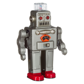 Blikken Robot Smokey Zilver 30 cm – Saint John/Marxu