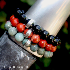 Heren Armband Onyx Zilver | Bela Donaco Jewelry