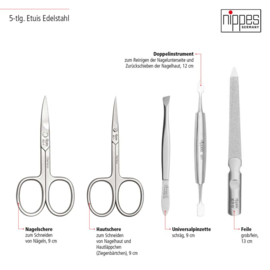 Manicure set 5-delig RVS – KARBON | Nippes Solingen
