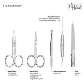 Manicure set 5-delig RVS – CLASSIC | Nippes Solingen