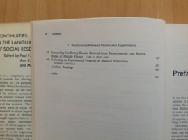 Continuities in the language of social research - P.F. Lazarsfeld / A.K. Pasanella / M. Rosenberg