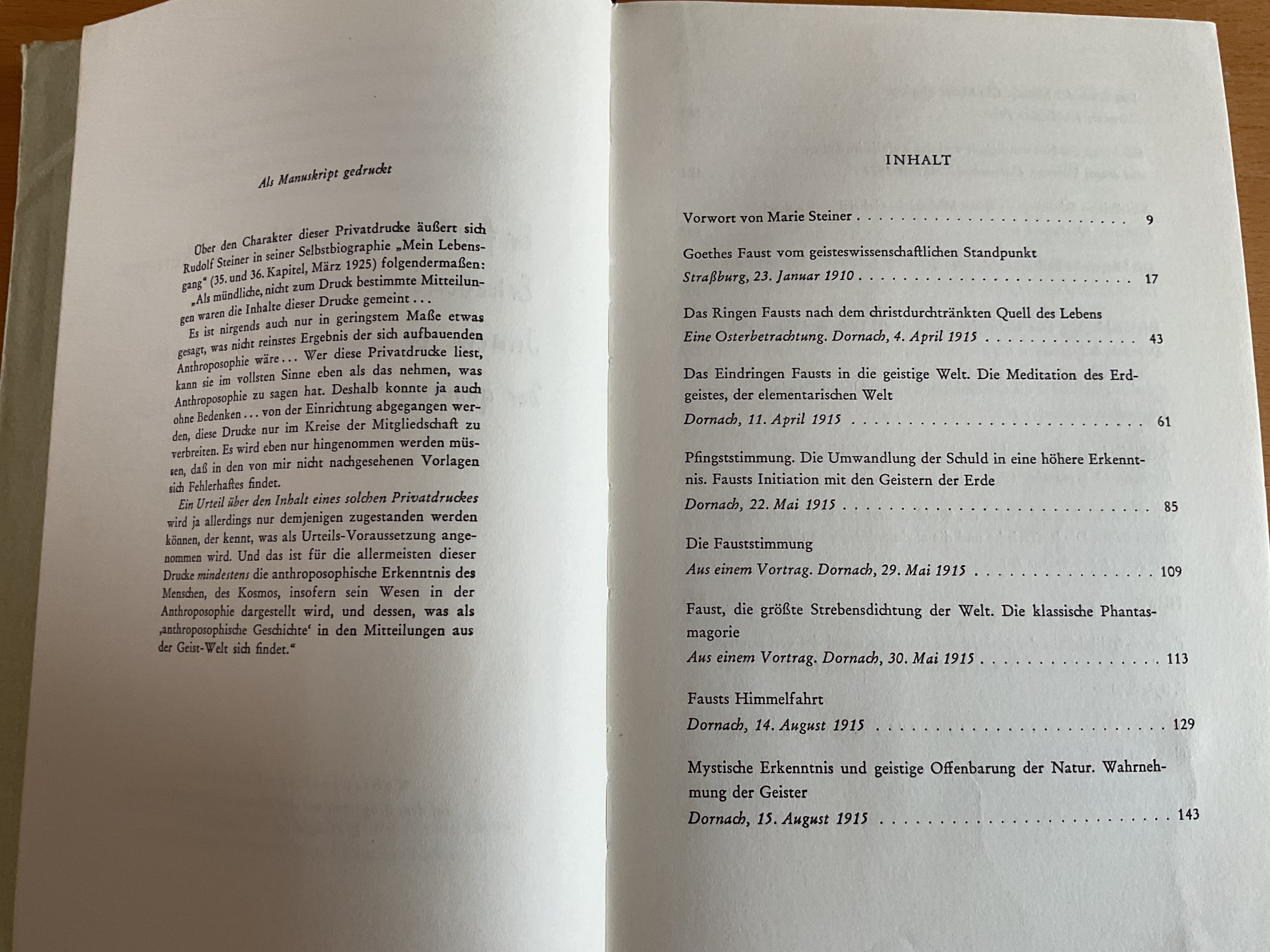 Set a 2x Geisteswissenschaftliche Erläuterungen zu Goethes Faust - R. Steiner