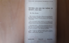 Natural Law and the Theory of Society, 1500 to 1800 - O. Gierke