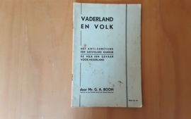 Vaderland en volk. Het anti-semitisme een geestelijke kanker - G.A. Boon