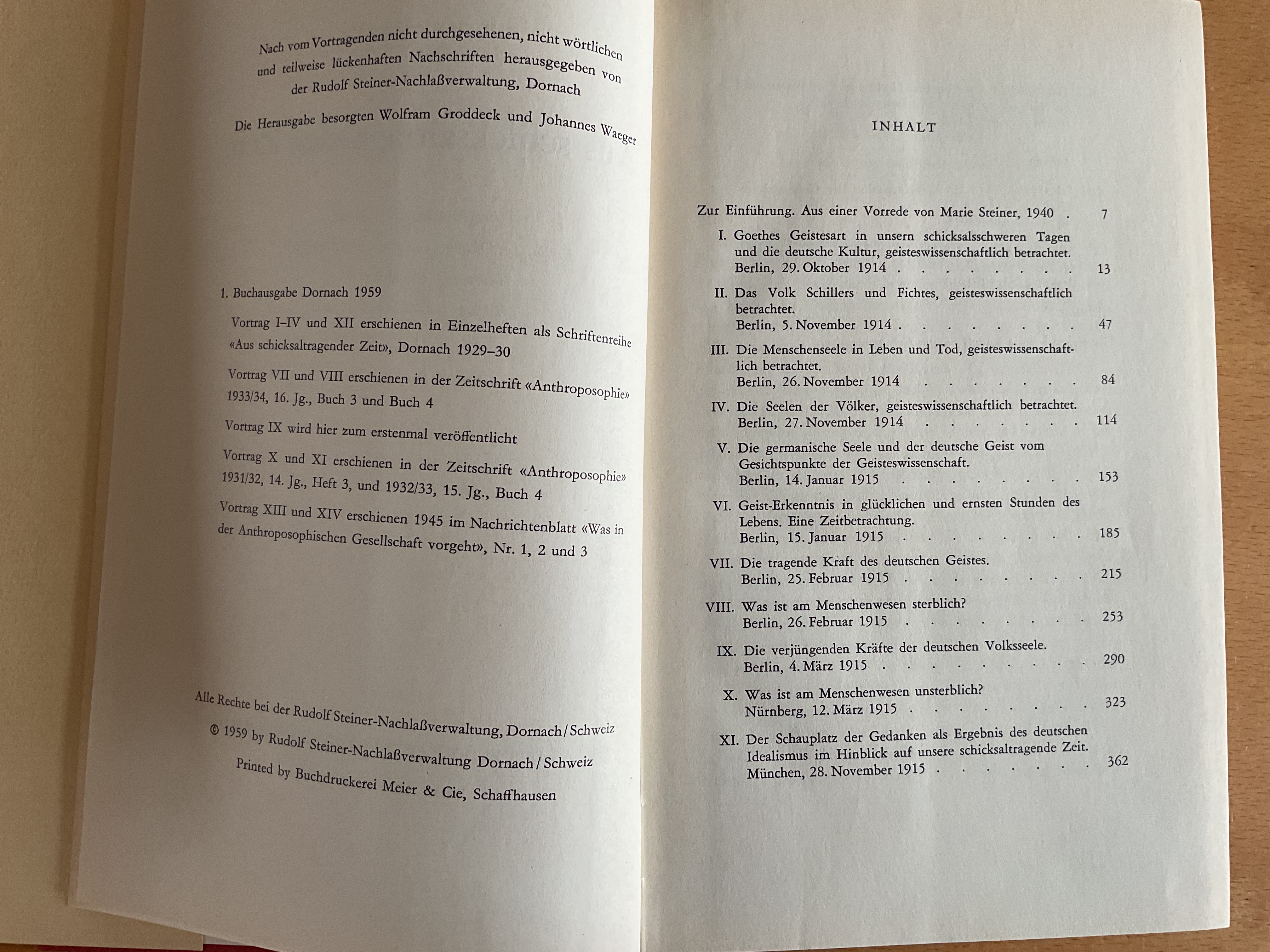 Aus Schicksaltragender Zeit - R. Steiner