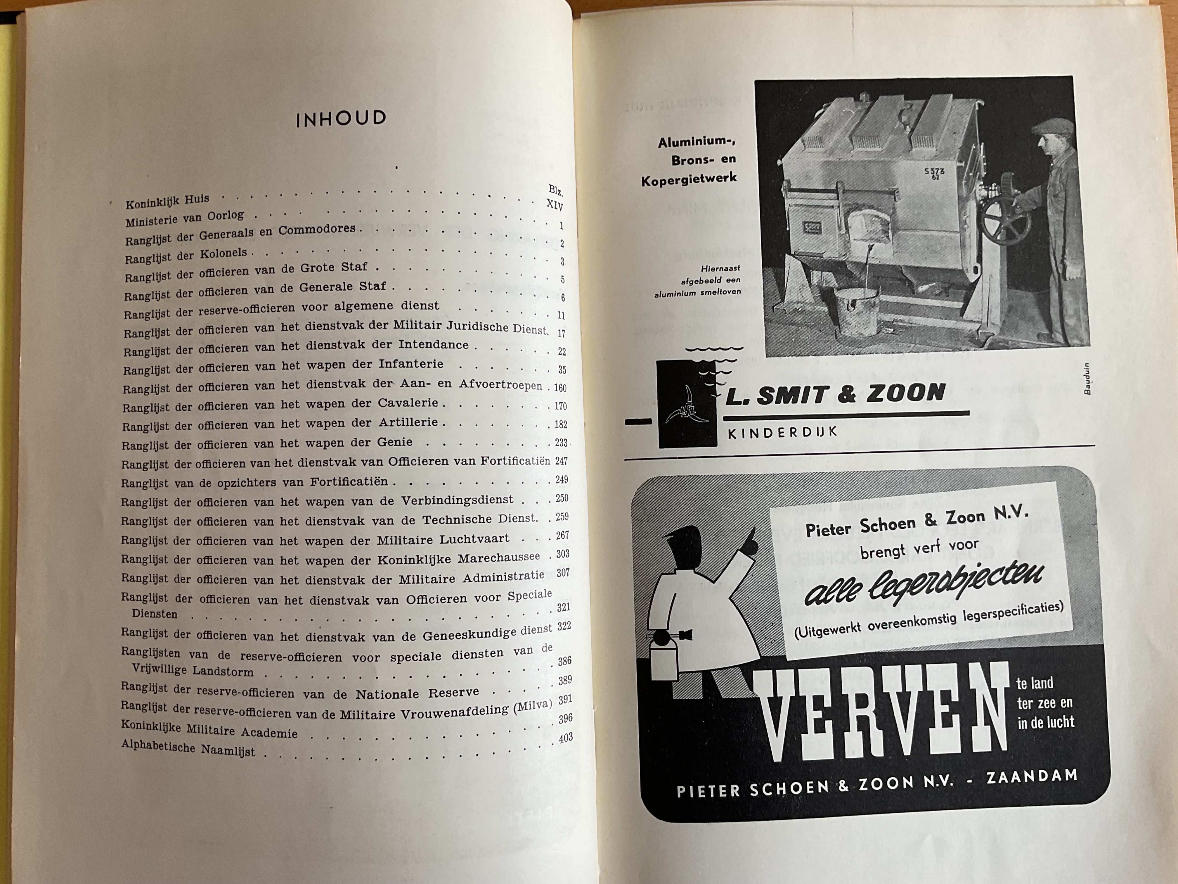 Naam- en ranglijst der officieren van de Koninklijke Landmacht 1950