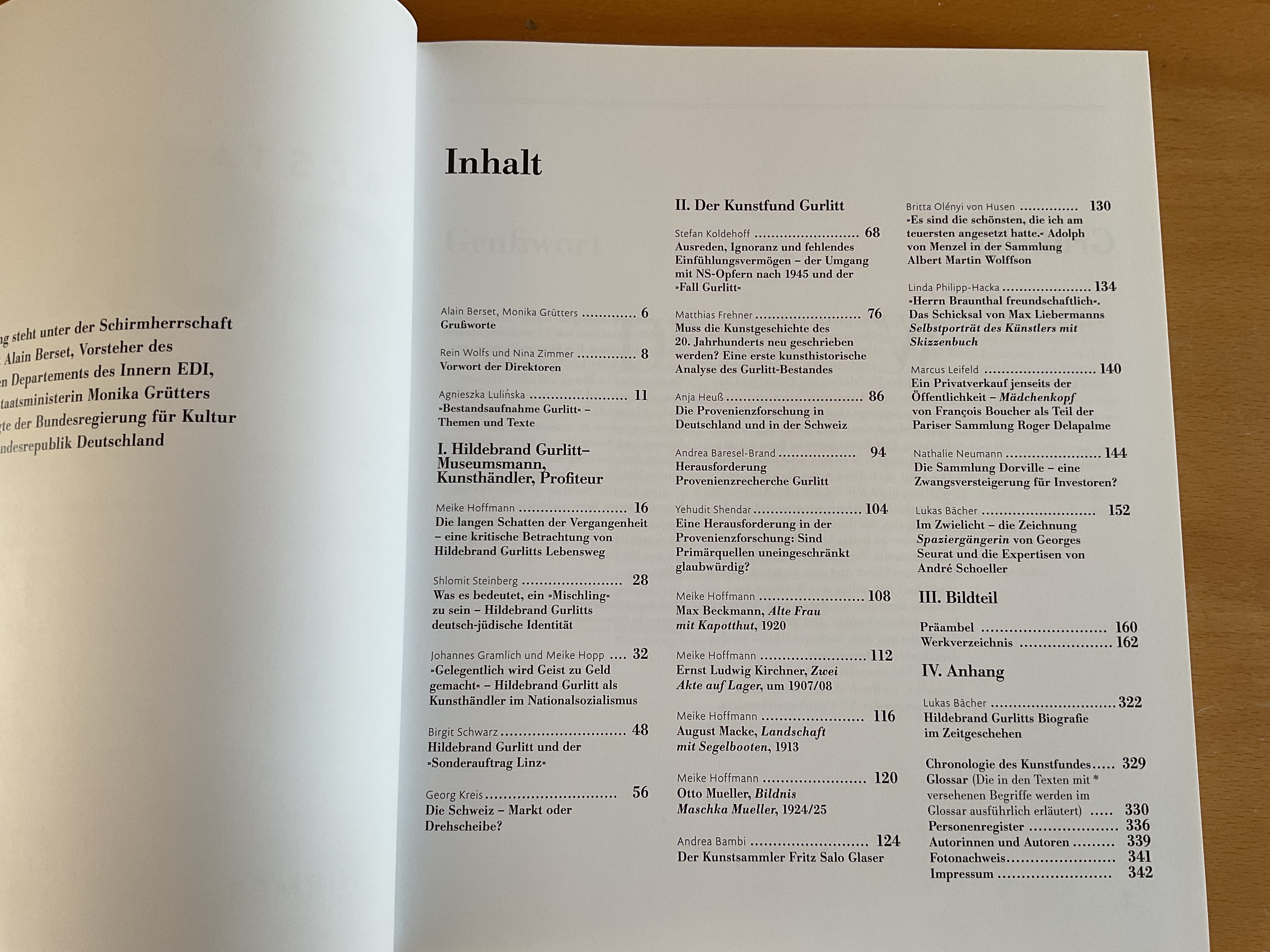 Bestandsaufnahme  Gurlitt - A. Berset / M. Grütters