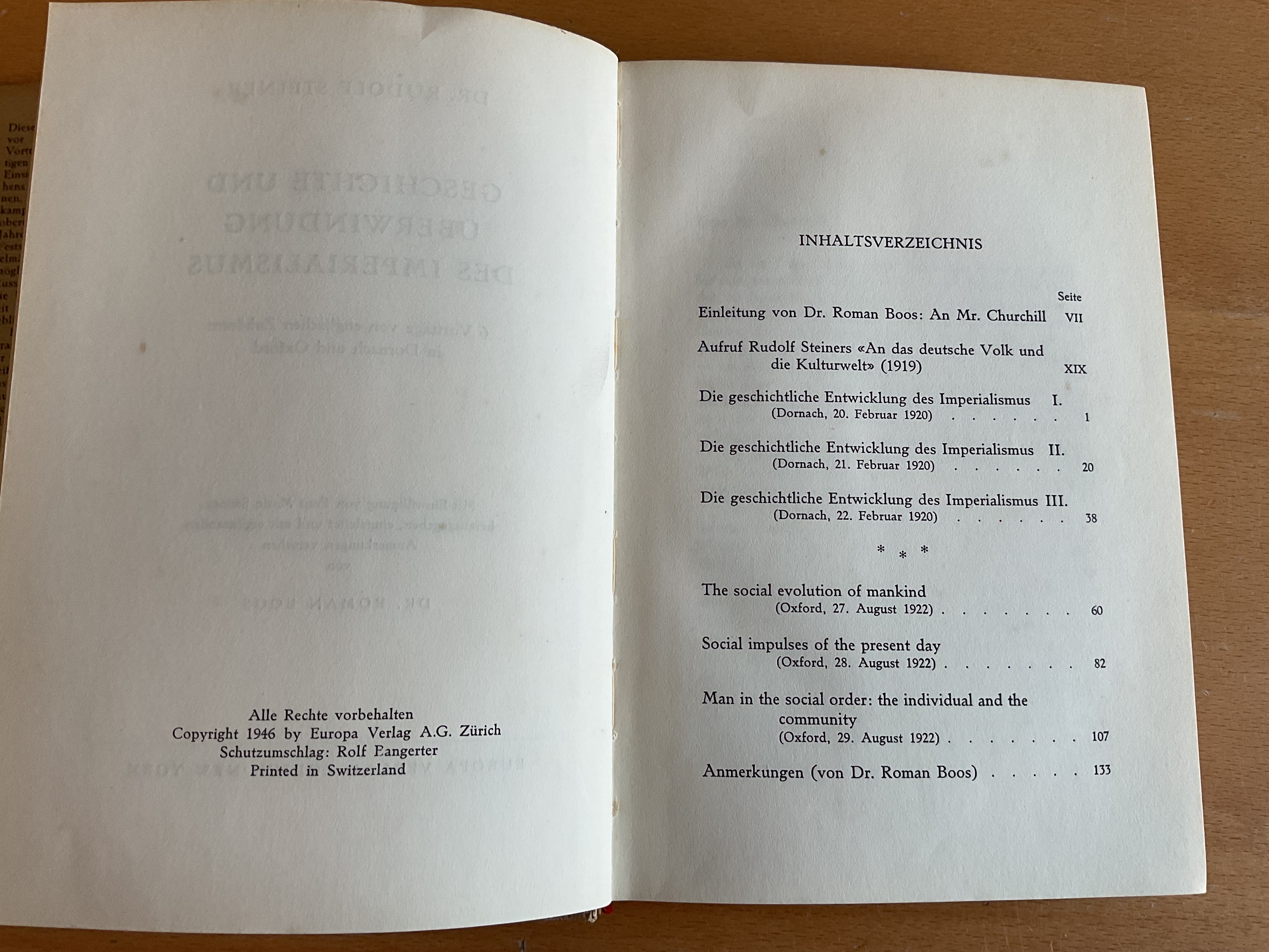 Geschichte und Überwindung des Imperialismus - R. Steiner