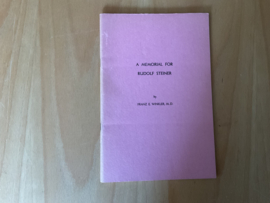 A memorial for Rudolf Steiner - F.E. Winkler
