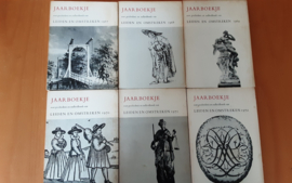 Pakket a 6x Jaarboekje voor geschiedenis en oudheidkunde van Leiden en omstreken 1967 t/m 1972