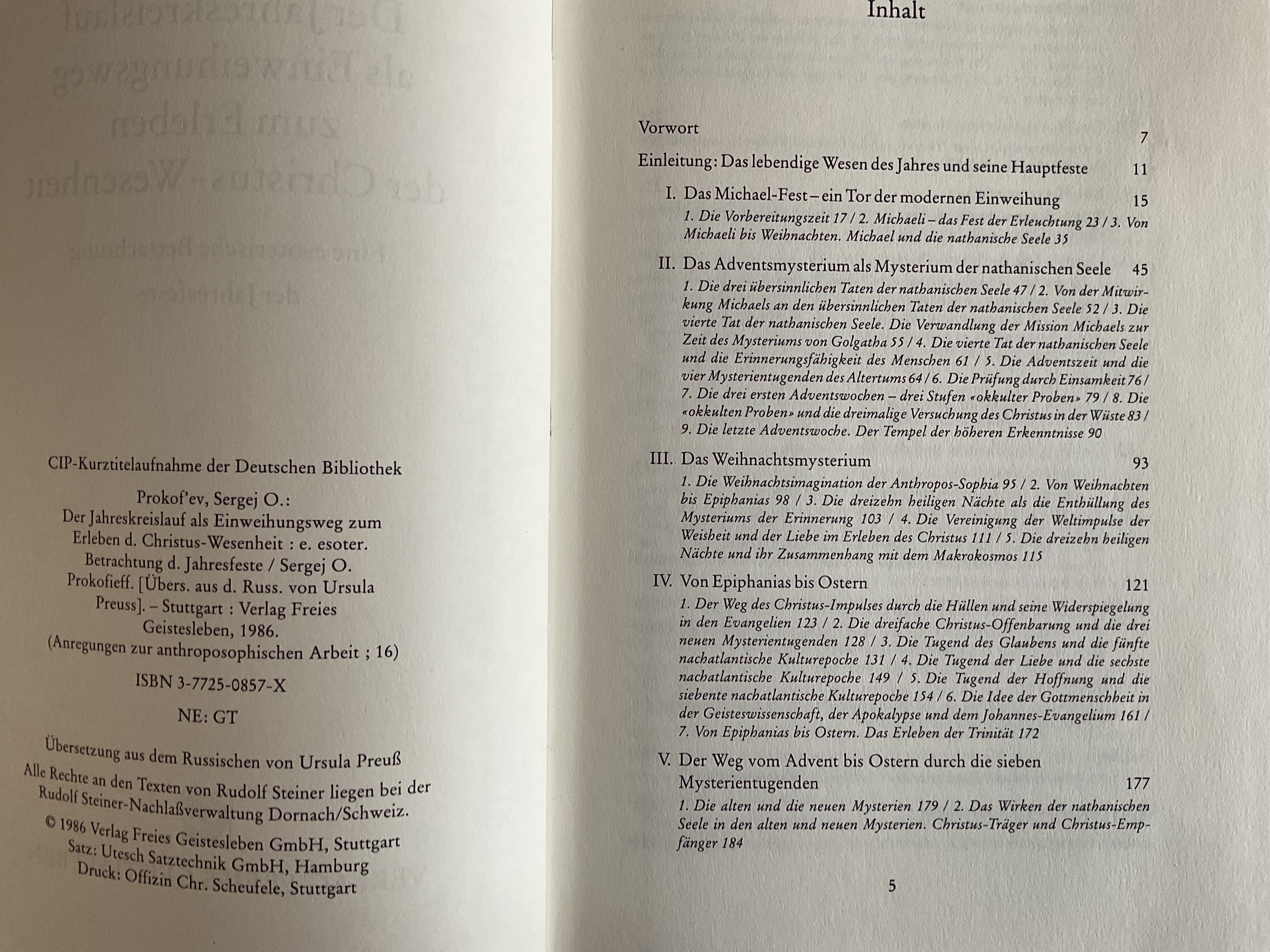 Der Jahreskreislauf als Einweihungsweg zum Erleben der Christus-Wesenheit - S.O. Prokofieff