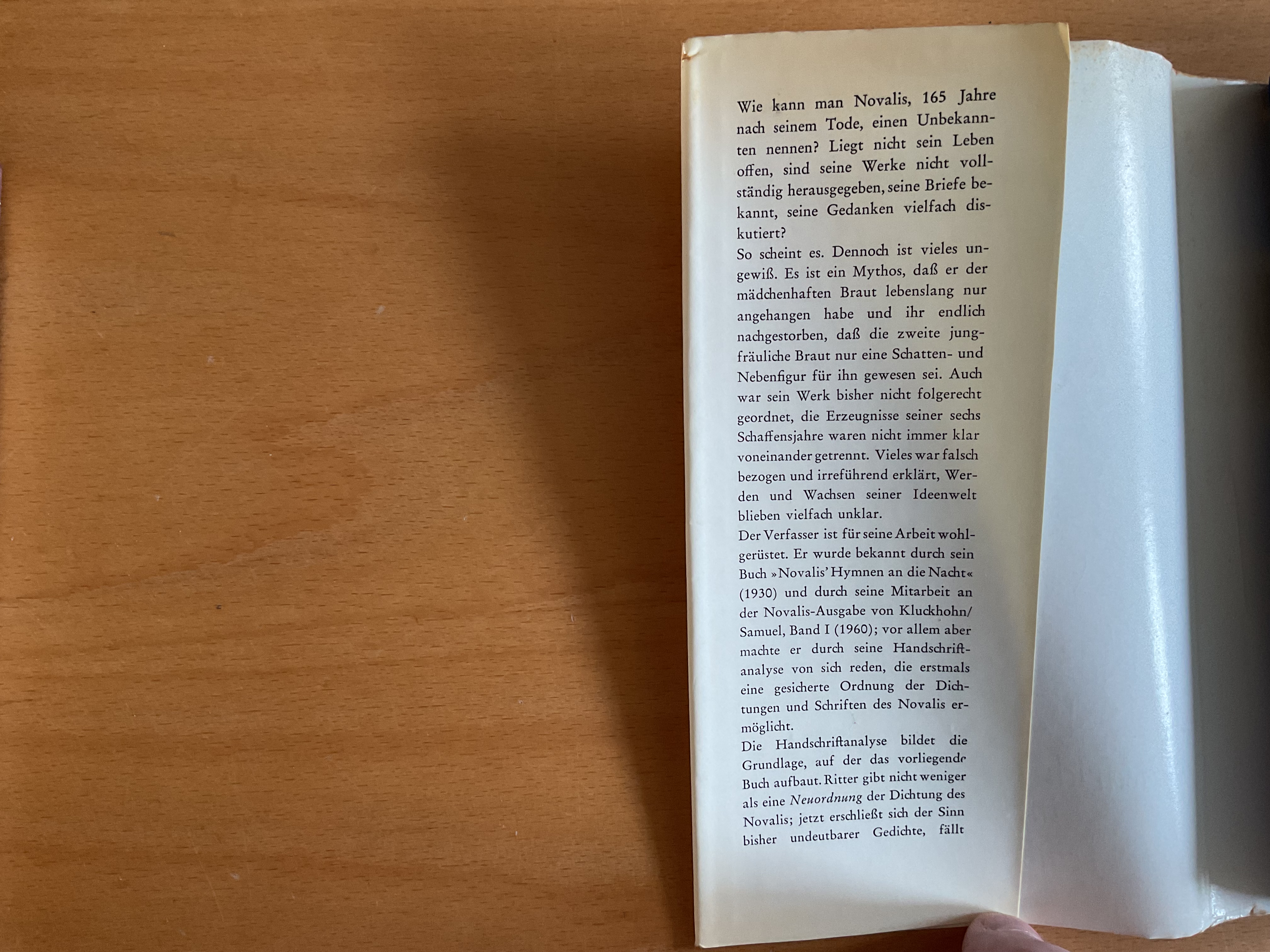 Der unbekannte Novalis - H. Ritter