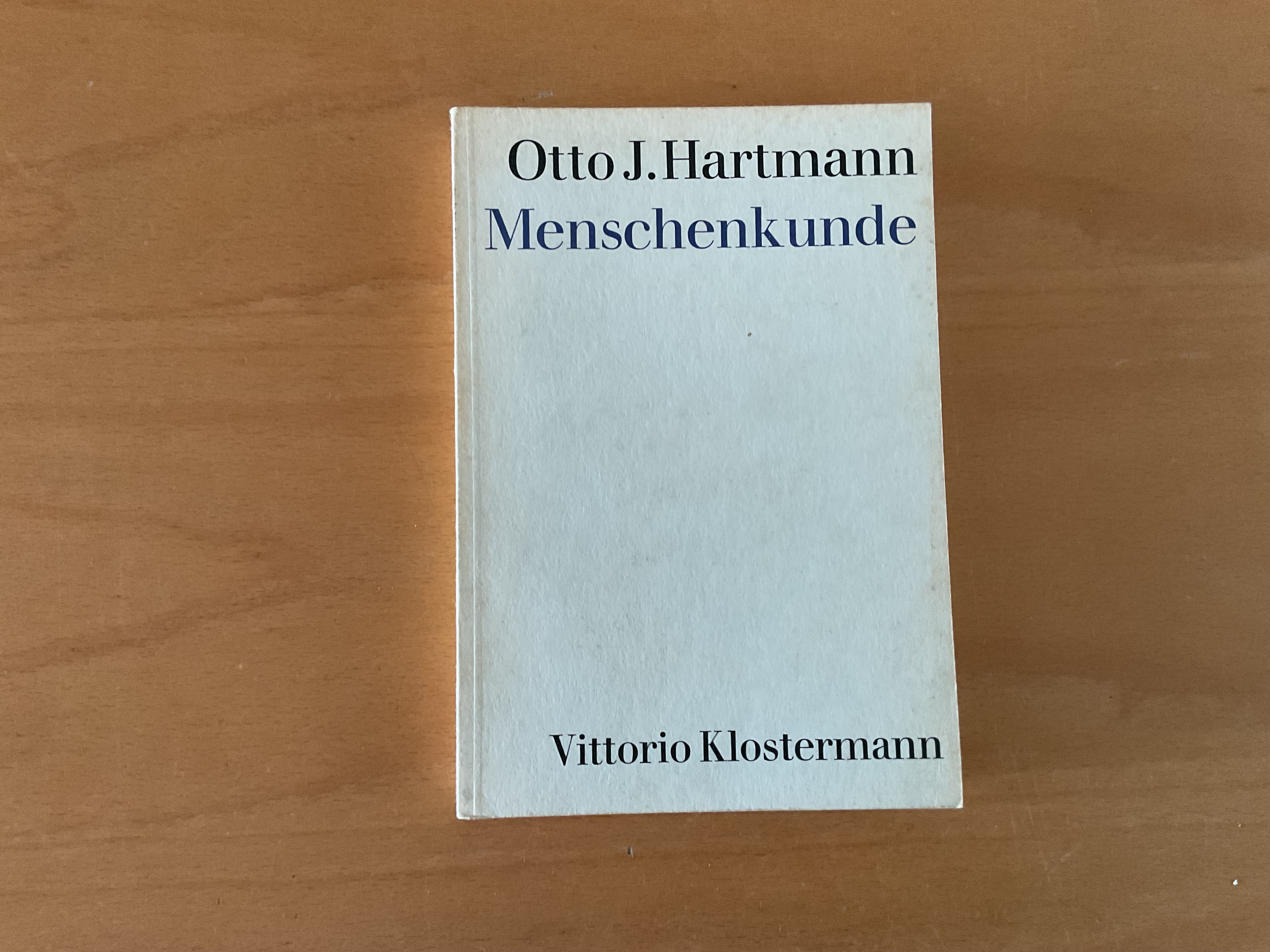 Menschenkunde - O.J. Hartmann