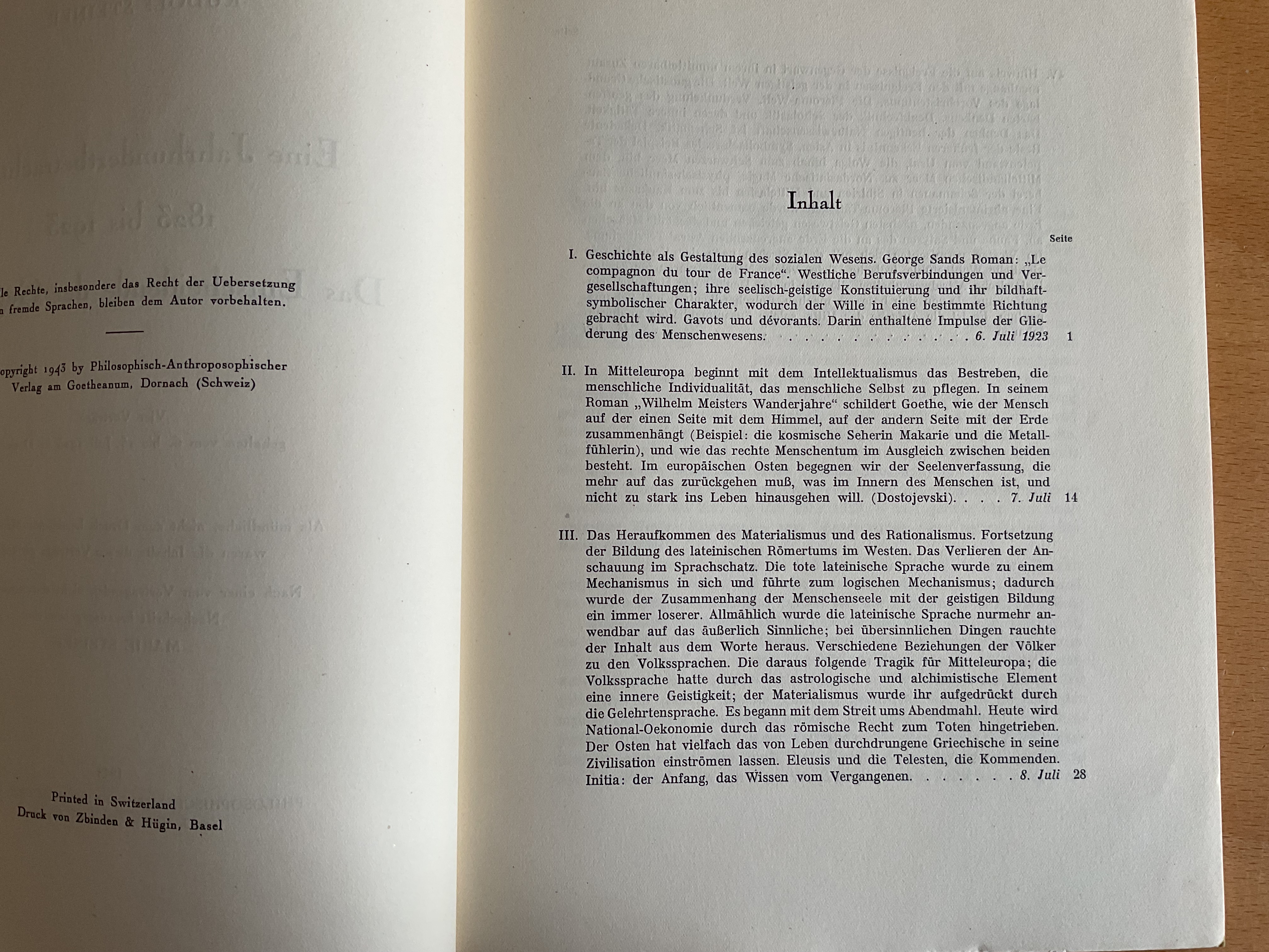 Eine Jahrhunderbetrachtung 1823 bis 1923. Das Entscheidende der Gegenwart - R. Steiner