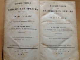 Handwörterbuch der Griechischen Sprache begründet von Franz Passow, 4 boeken