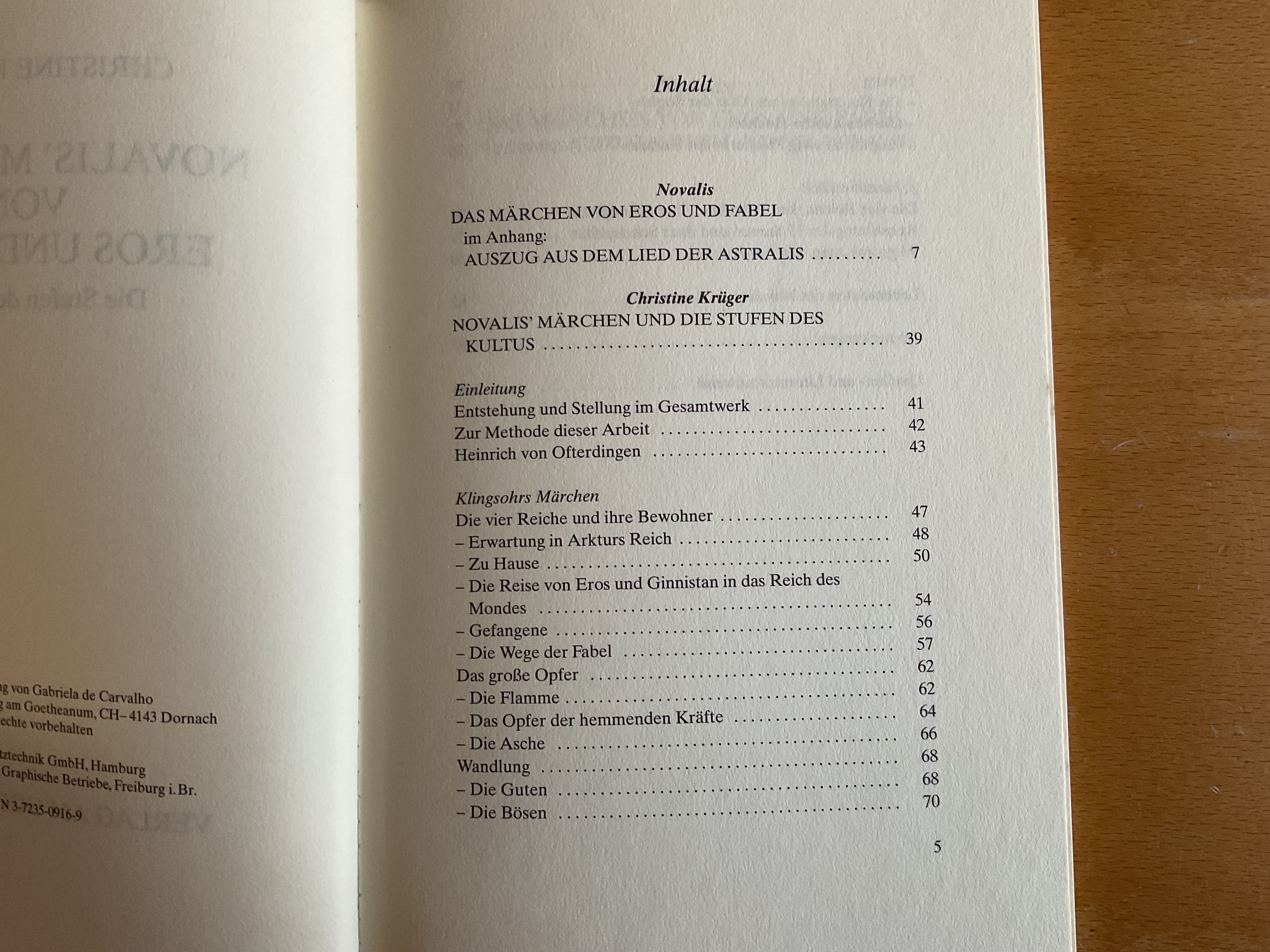 Novalis' Märchen von Eros und Fabel - Ch. Krüger