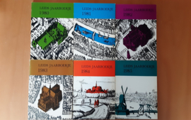 Pakket a 6x Jaarboekje voor geschiedenis en  oudheidkunde van Leiden en omstreken 1980 t/m 1985