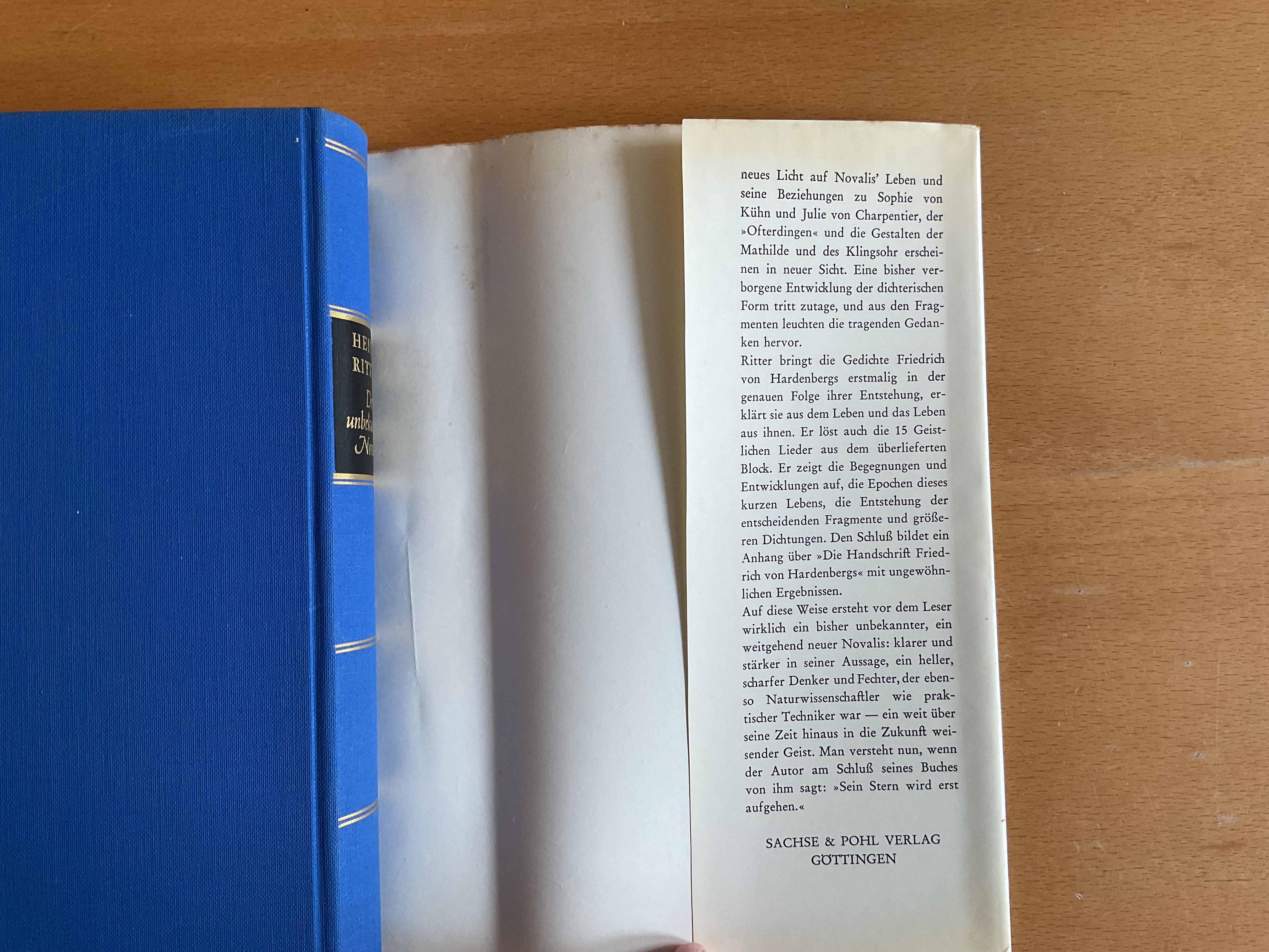 Der unbekannte Novalis - H. Ritter