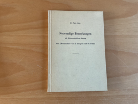 Notwendige Bemerkungen - P. Jenny