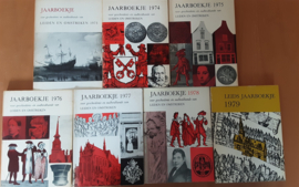 Pakket a 7x Jaarboekje voor geschiedenis en oudheidkunde van Leiden en omstreken 1973 t/m 1979