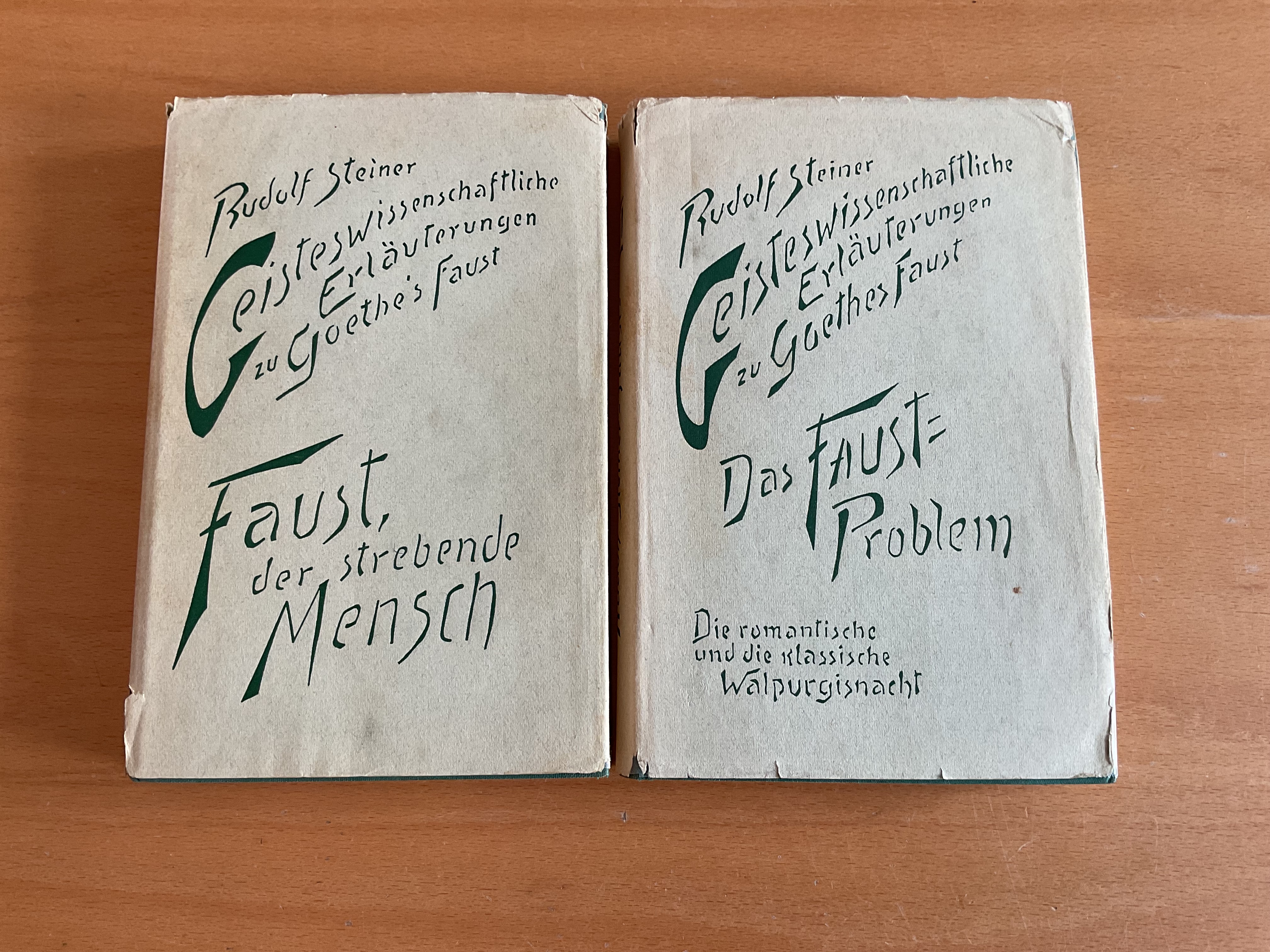 Set a 2x Geisteswissenschaftliche Erläuterungen zu Goethes Faust - R. Steiner