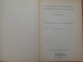 Set a 2x Das Deutsche Zeitschriftenwesen. Seine Geschichte und seine Probleme - J. Kirchner