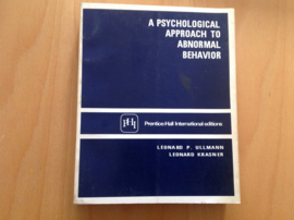 A psychological approach to abnormal behavior - L.P. Ullmann / L. Krasner