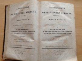 Handwörterbuch der Griechischen Sprache begründet von Franz Passow, 4 boeken