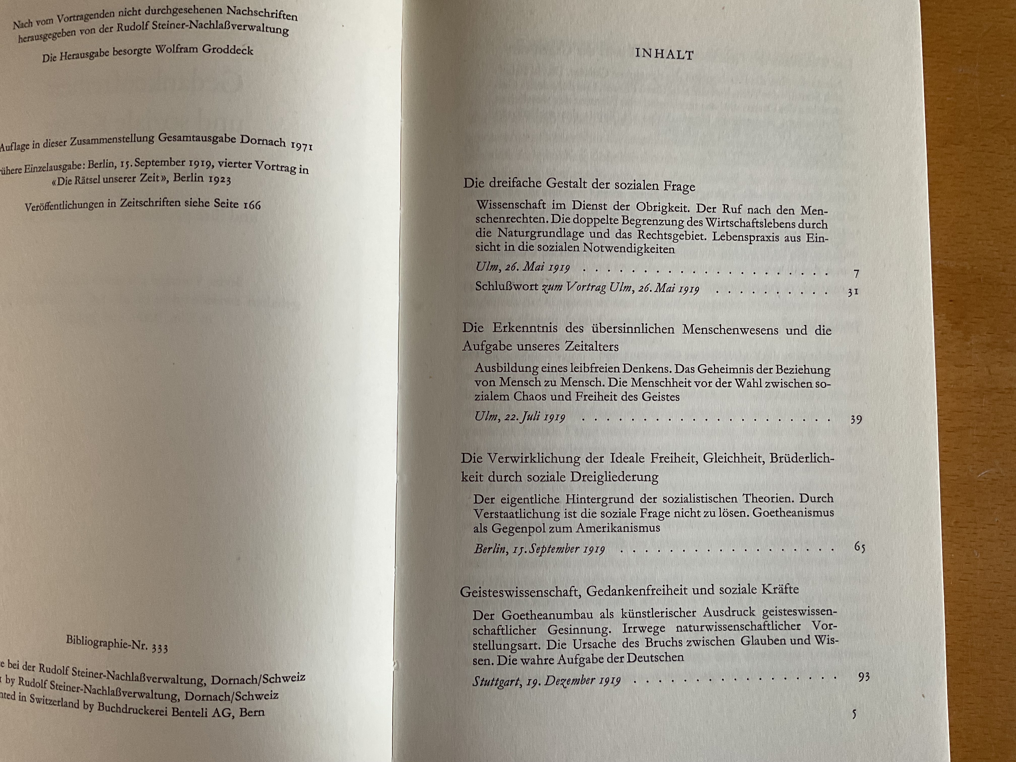 Gedankenfreiheit und soziale Kräfte - R. Steiner