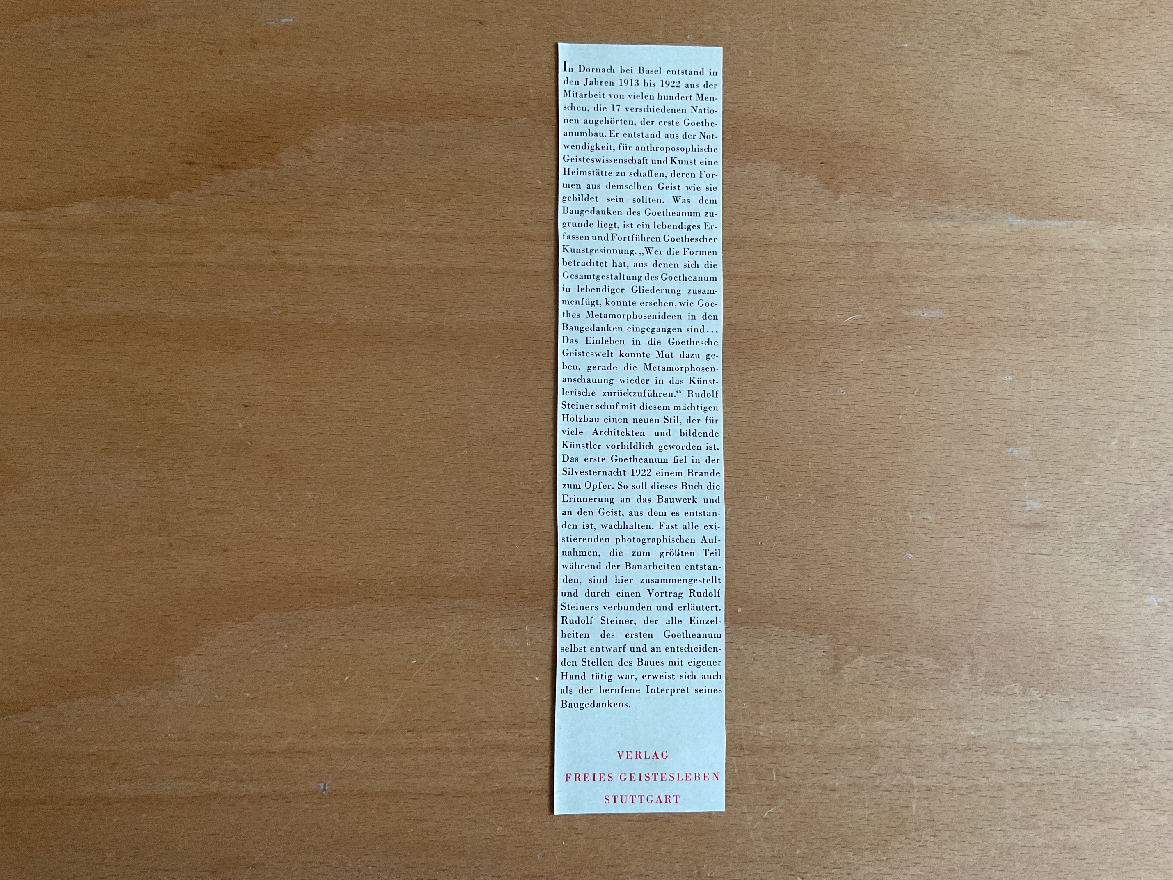 Der Baugedanke des Goetheanum - R. Steiner