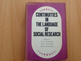 Continuities in the language of social research - P.F. Lazarsfeld / A.K. Pasanella / M. Rosenberg