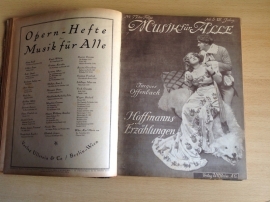 Ingebonden muziek tijdschriften Musik für Alice, met notenbalken