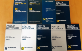 Pakket a 9x Port of Rotterdam Tide Table for Hook of Holland - L. Smit & Co's