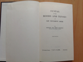 Syntax of the Moods and Tenses in New Testament Greek - E. de Witt Burton