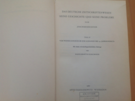 Set a 2x Das Deutsche Zeitschriftenwesen. Seine Geschichte und seine Probleme - J. Kirchner