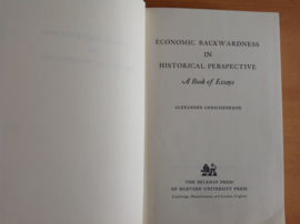 Economic backwardness in historical perspective - A. Gerschenkron
