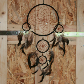 Dream Catcher met kralen zwart Ø 21cm