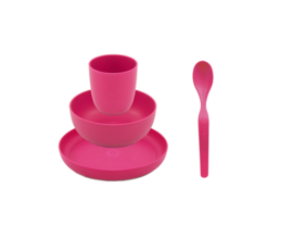 SERVIES GESCHENK SET BIO PLASTIC - ROZE