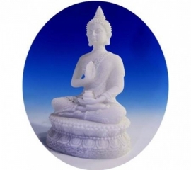 Boeddha beeld met Amrita vaas 16 cm
