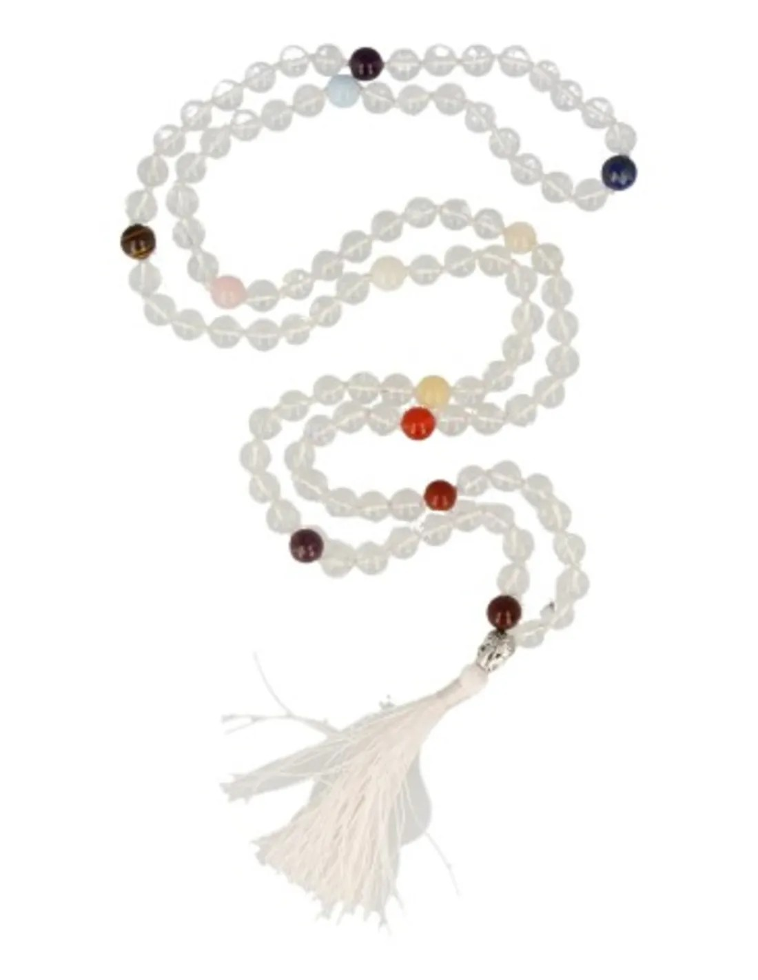 Chakra Bergkristal mala ketting