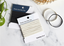 PLASTIC VRIJE HAAR ELASTIEK 8 STUKS  CREME