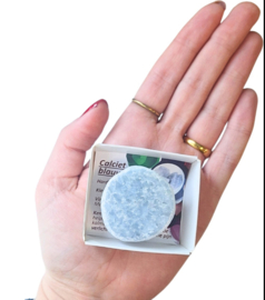 Calciet blauw ema egg uit Brazilië.