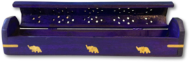 Wierook brander met Olifantjes - paars - wierook houder