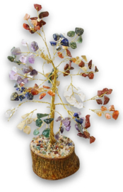Edelsteen boompje 7 Chakra's - ca. 18 cm